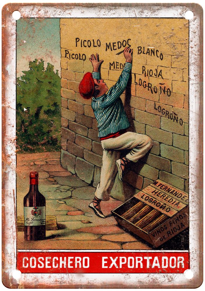 Exportador Vintage Liquor Poster Retro Look Reproduction Metal Sign