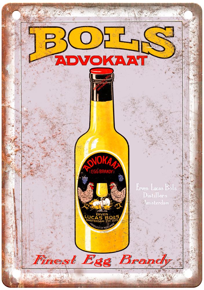 Bols Advokaat, Finest Egg Brandy Vintage Liquor Poster Reproduction Sign