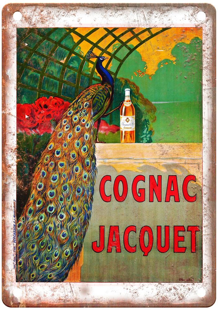 BOUCHET Cognac Jacquet, c 1910s Vintage Liquor Poster Reproduction Sign