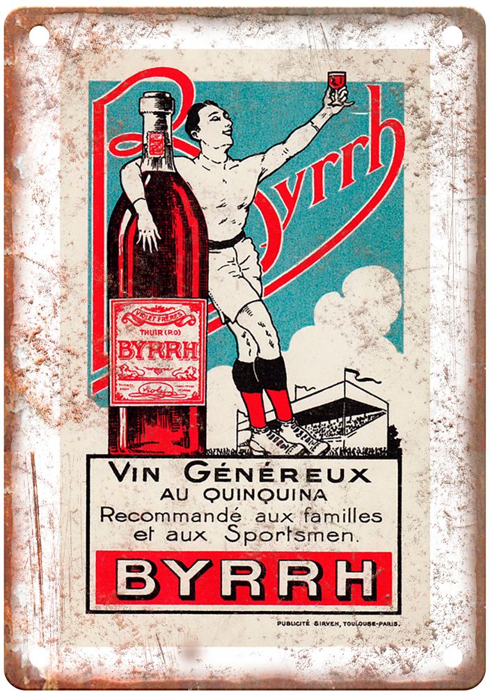 Byrrh, Vin généreux au quinina Vintage Liquor Poster Reproduction Sign