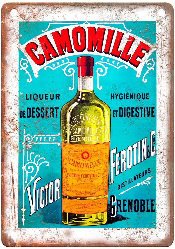 Grenoble Vintage Liquor Poster Retro Look Reproduction Metal Sign