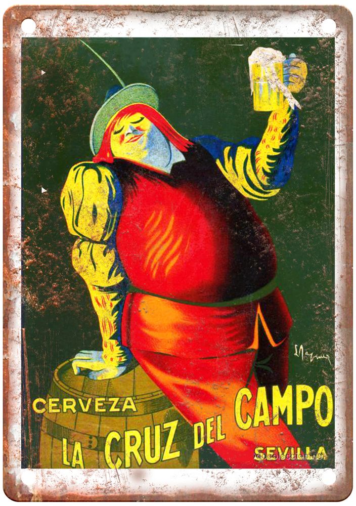 Sevilla Vintage Liquor Poster Retro Look Reproduction Metal Sign