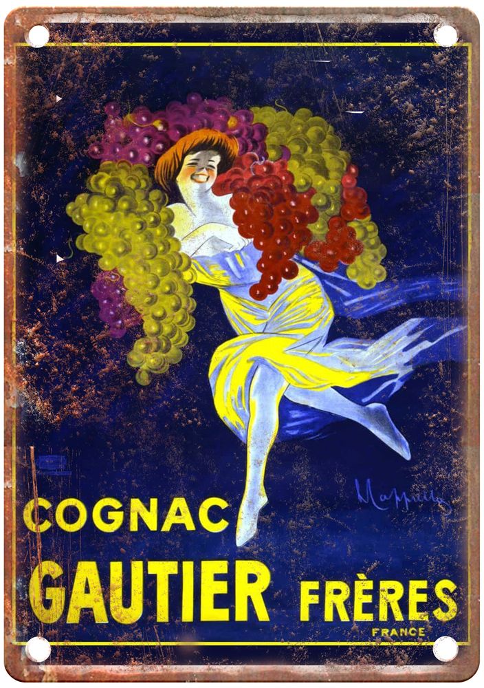 CAPPIELLO, Leonetto Cognac, Gautier Frères Liquor Poster Retro Look Sign