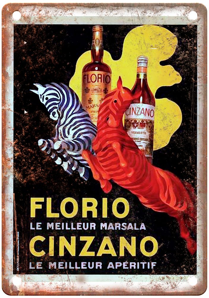 CAPPIELLO, Leonetto Florio, Cinzano, c 1930 Liquor Poster Retro Look Sign