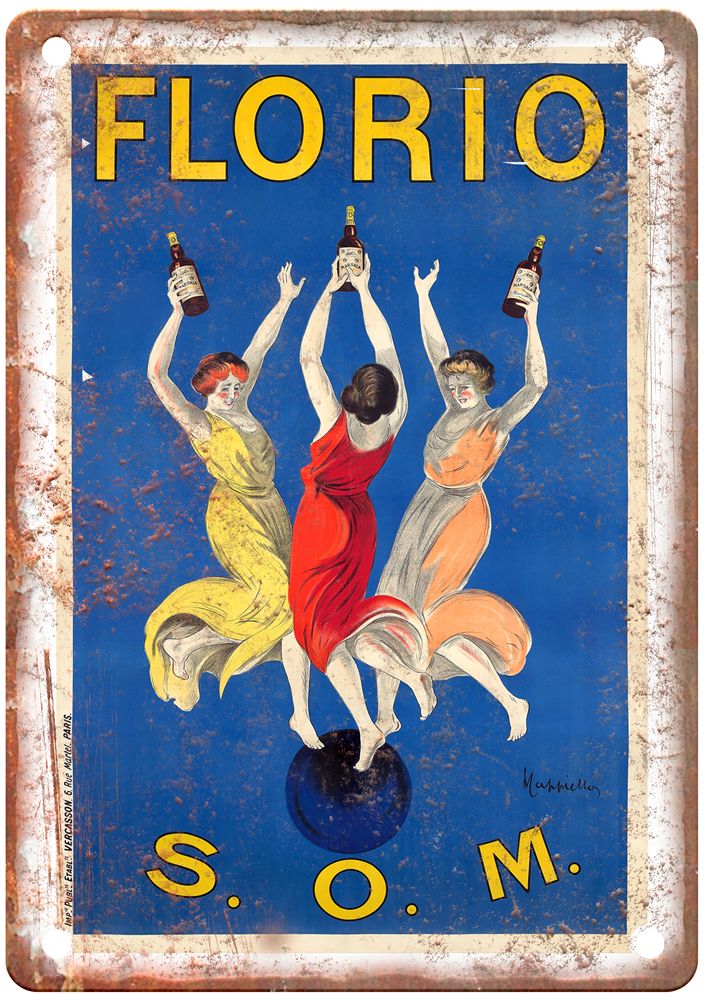 CAPPIELLO, Leonetto Florio, S O M, 1911 Liquor Poster Retro Look Sign