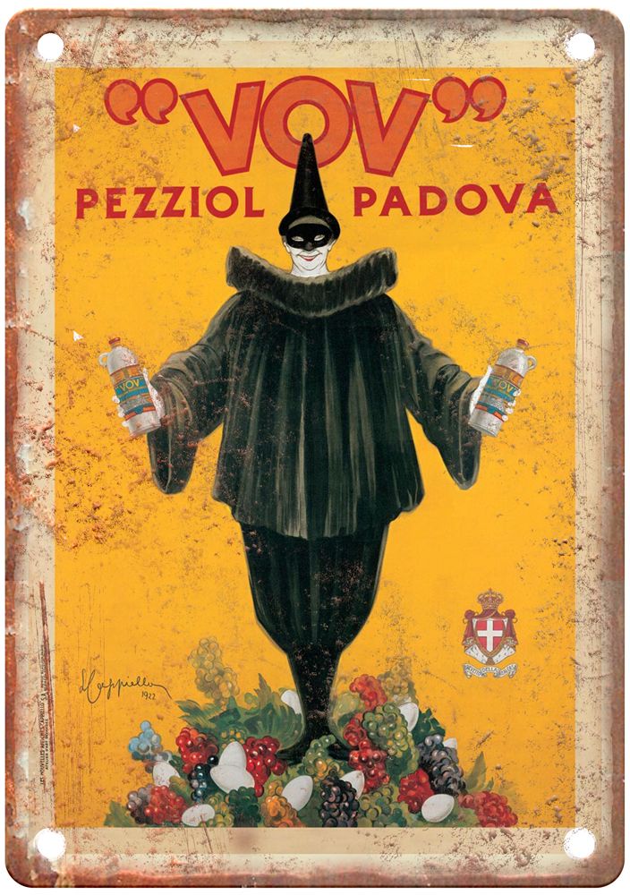 CAPPIELLO, Leonetto Vov Pezziol Padova, 1922 Liquor Poster Retro Look Sign