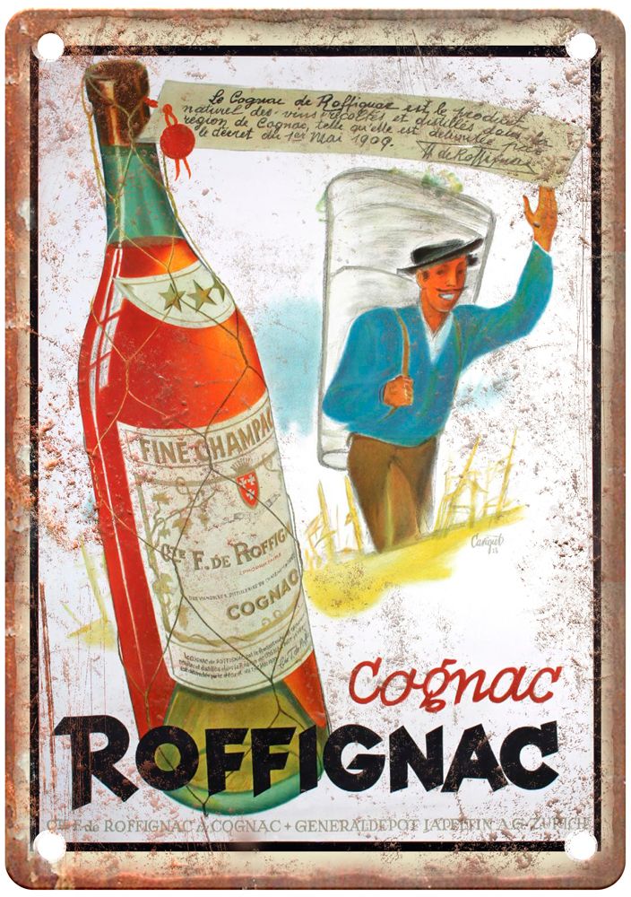 CARIGUT Cognac Roffignac, Zürich, 1928 Liquor Poster Retro Look Sign