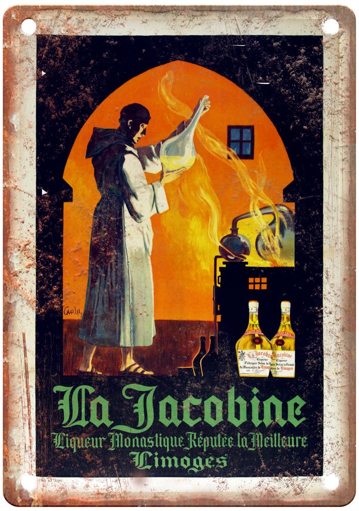 CARLU, Jean La Jacobine Liqueur, 1900 Liquor Poster Retro Look Sign