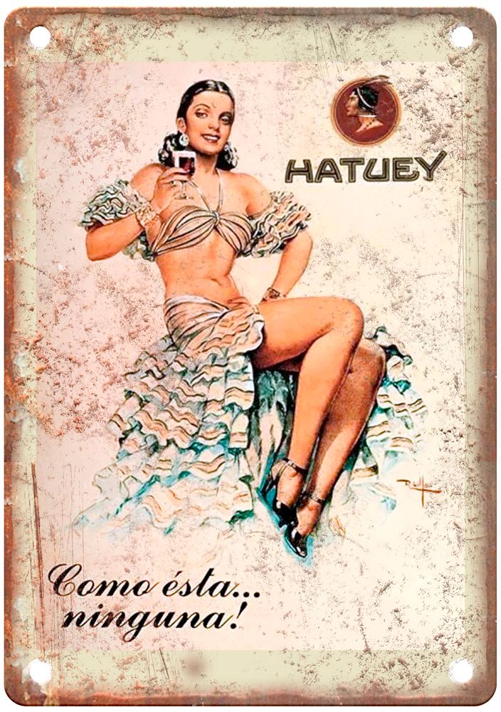 Cerveza Hatuey, Como ésta ninguna!, c 1940s Liquor Poster Retro Look Sign