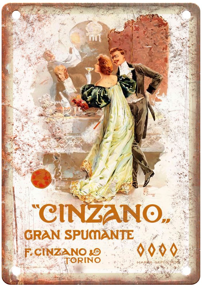 Cinzano, Gran Spumante, Torino Vintage Liquor Poster Reproduction Sign