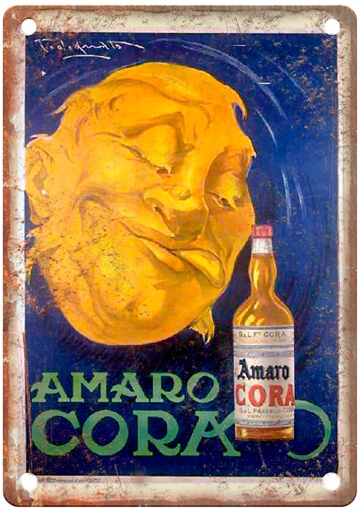 CODOGNATO, Plinio Amaro Cora, c 1920s Liquor Poster Retro Look Sign