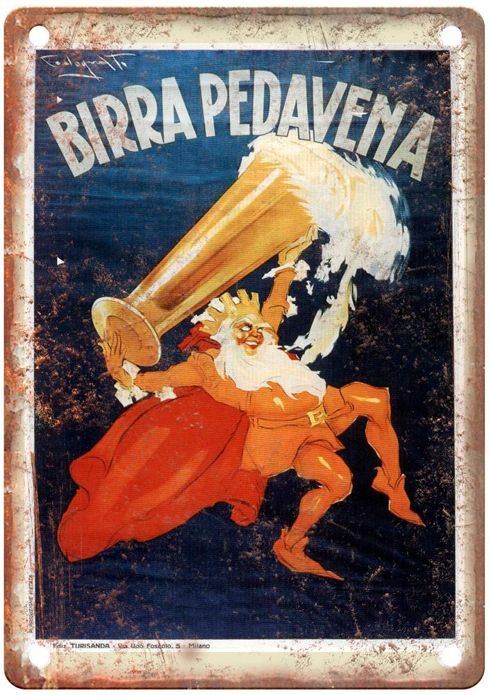 CODOGNATO, Plinio Birra Pedavena Vintage Liquor Poster Reproduction Sign