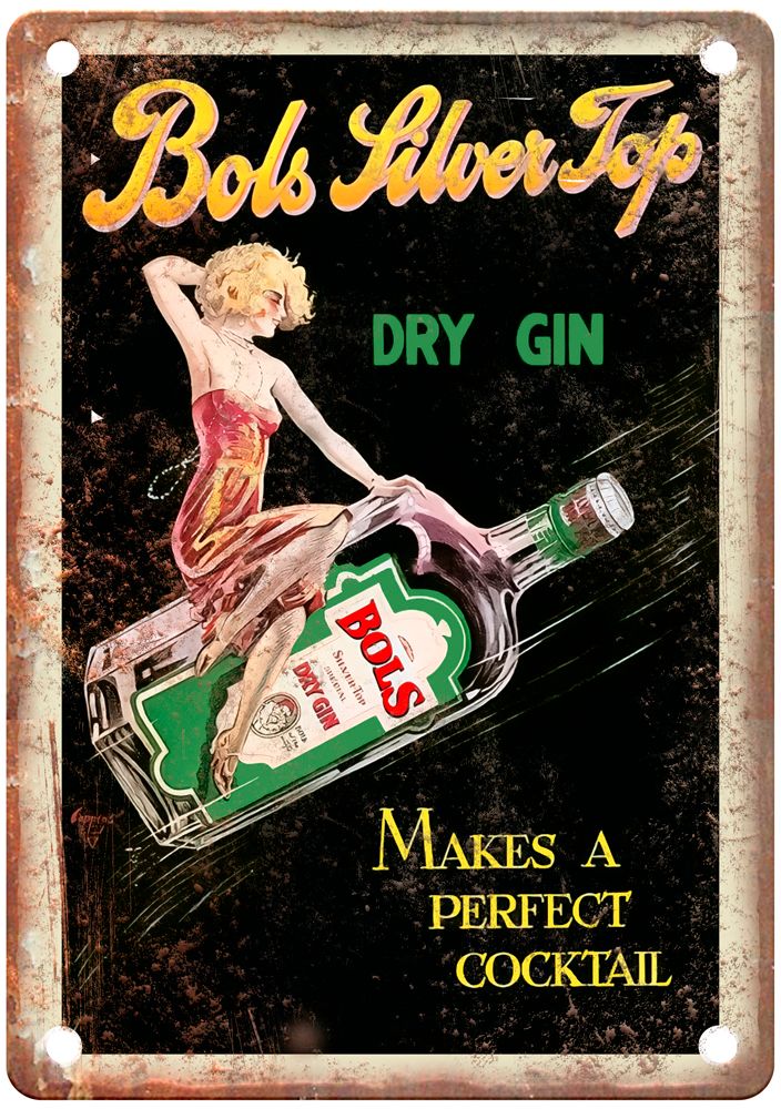 COPPENS Makes a Perfect Cocktail, c 1920s Liquor Poster Retro Look Sign