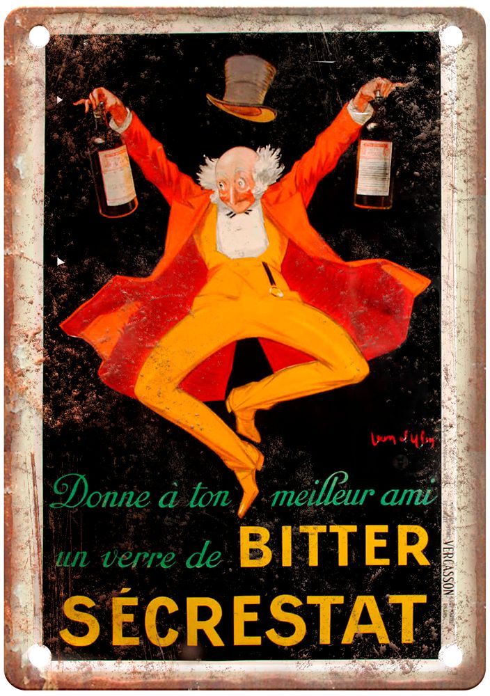 d'YLEN, Jean Bitter Sécrestat, 1924 Vintage Liquor Poster Retro Look Sign