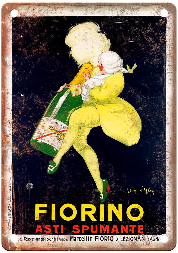 d'YLEN, Jean Fiorino Asti Spumante, 1922 Liquor Poster Retro Look Sign