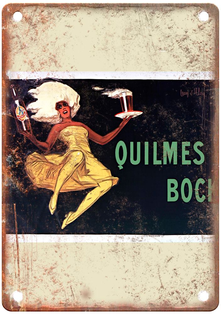 d'YLEN, Jean Quilmes Bock, 1926 Vintage Liquor Poster Reproduction Sign