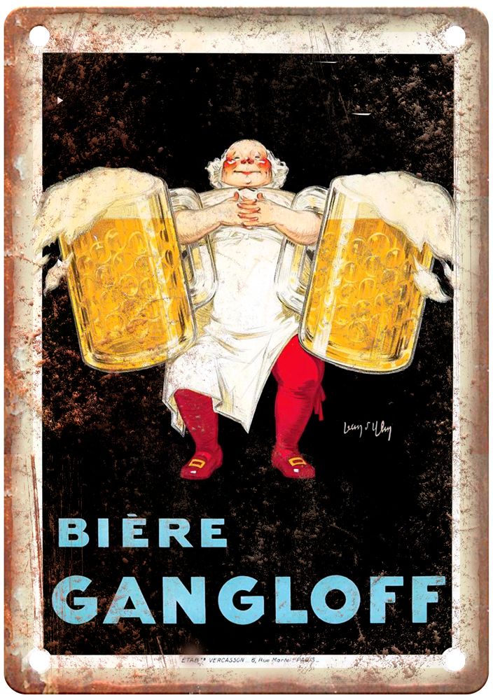 d'YLEN, Jean Bière Gangloff, 1930 Vintage Liquor Poster Reproduction Sign