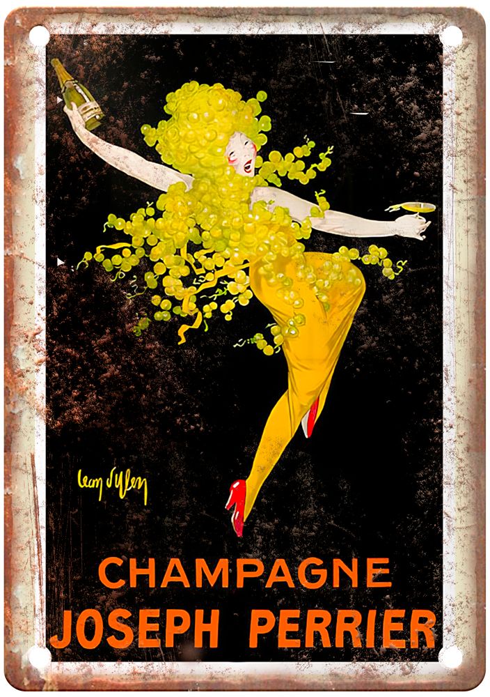 d'YLEN, Jean Champagne Perrier, 1921 Vintage Liquor Poster Retro Look Sign