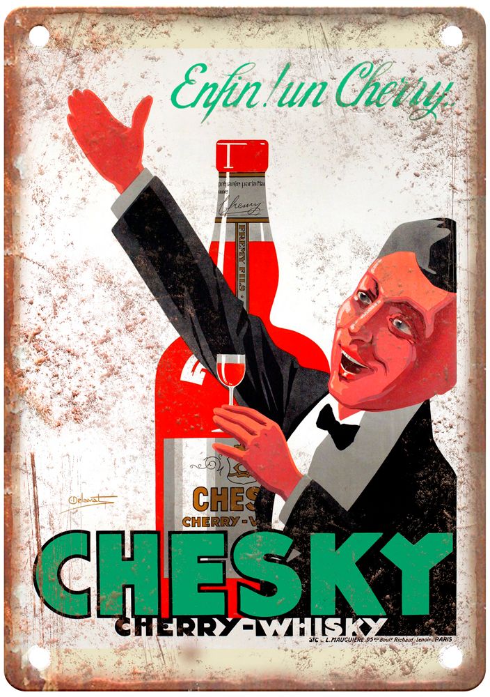 1935 Vintage Liquor Poster Retro Look Reproduction Metal Sign