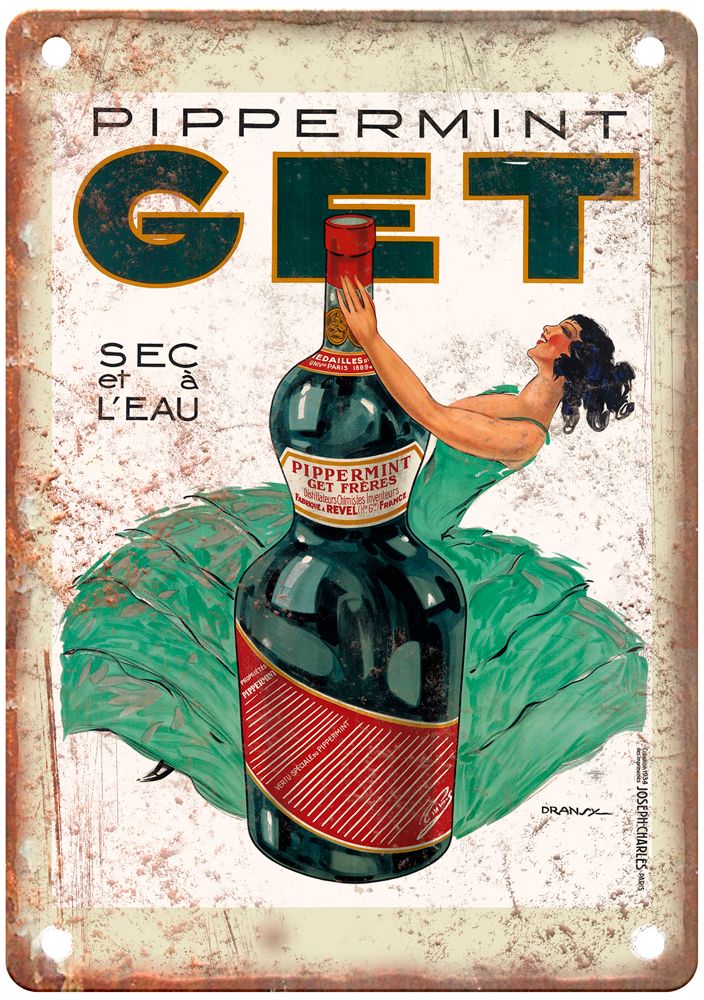 1934 Vintage Liquor Poster Retro Look Reproduction Metal Sign