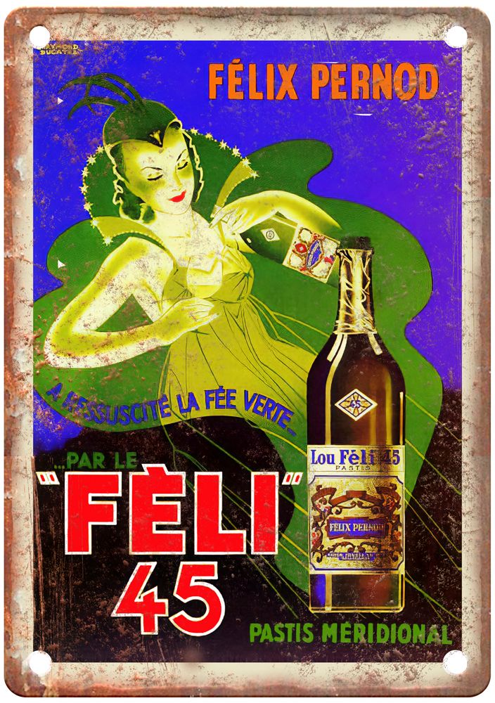 Feli Vintage Liquor Poster Retro Look Reproduction Metal Sign