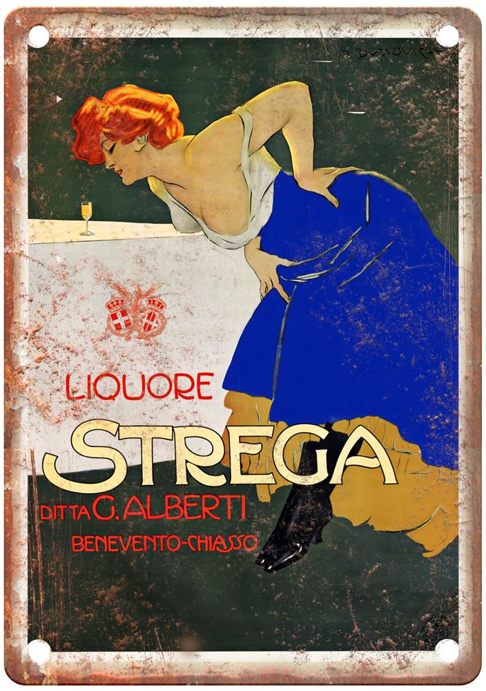 DUDOVICH, Marcello Liquore Strega, 1906 Liquor Poster Retro Look Sign