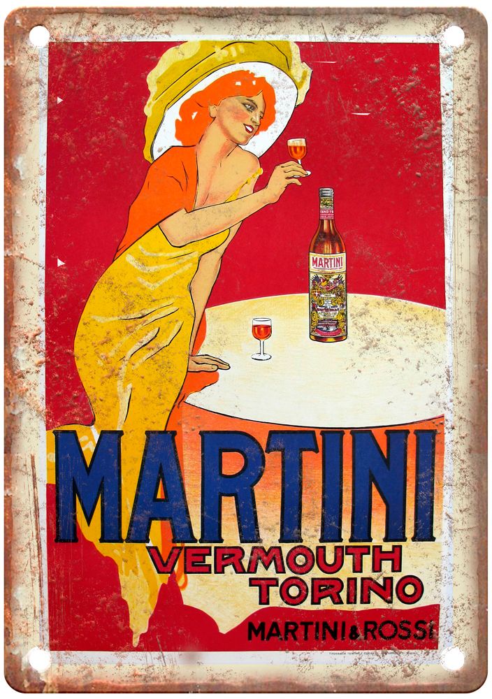 1950s Vintage Liquor Poster Retro Look Reproduction Metal Sign