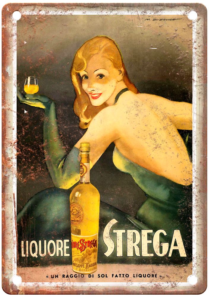 DUDOVICH, Marcello Liquore Strega Vintage Liquor Poster Reproduction Sign