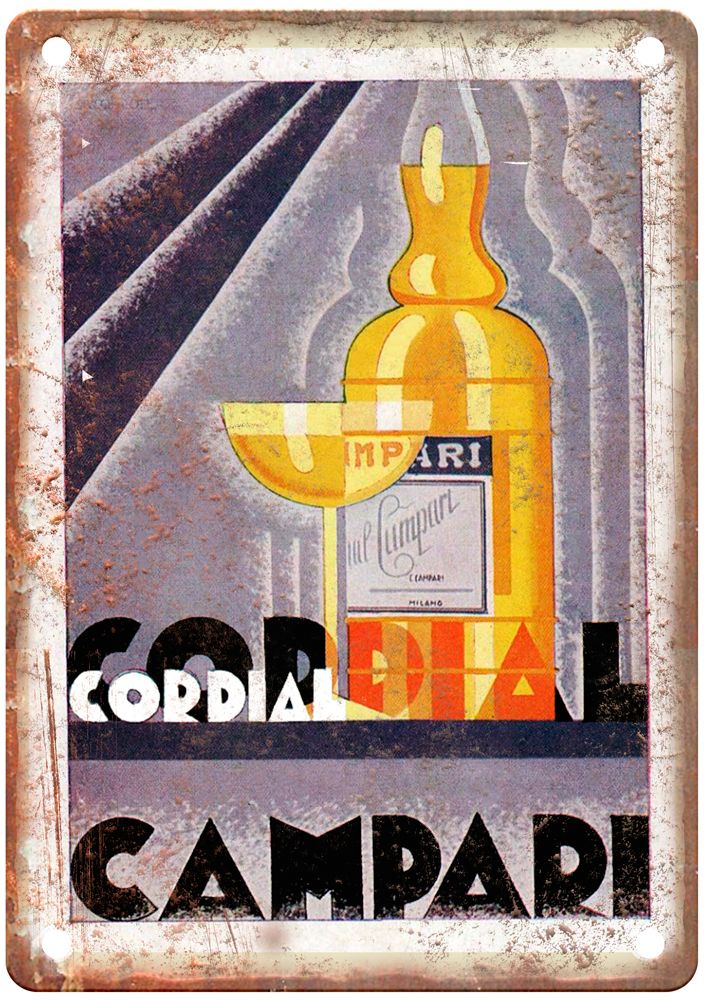 DUIGHEROFF, Nicolay Cordial Campari, 1941 Liquor Poster Retro Look Sign