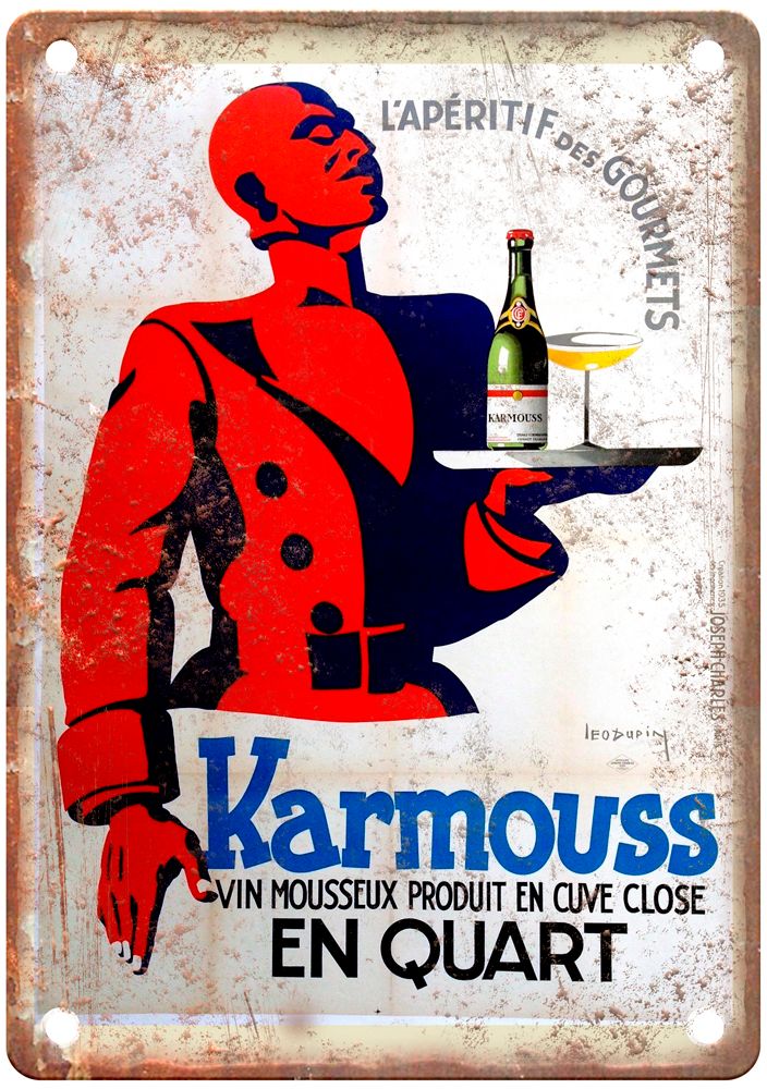 L'Apéritifs des Vintage Liquor Poster Retro Look Reproduction Metal Sign