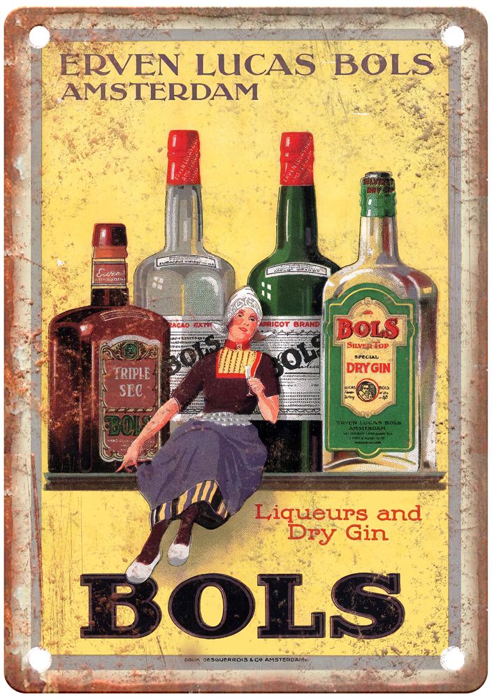 Erven Lucas Bols, Amsterdam, Ansichtkaarten Liquor Poster Retro Look Sign