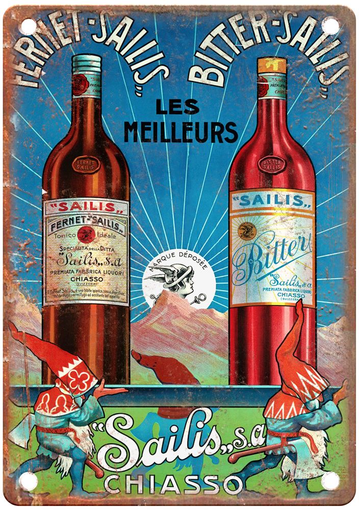 1935 Vintage Liquor Poster Retro Look Reproduction Metal Sign