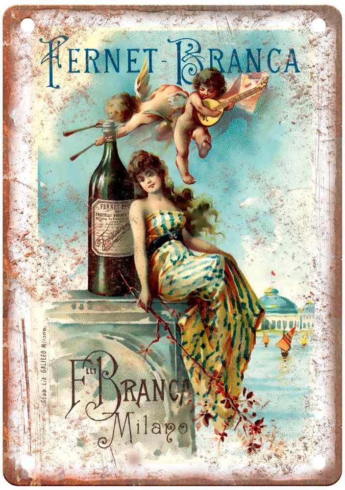 Fernet-Branca, Flli Branca, Milano Vintage Liquor Poster Reproduction Sign