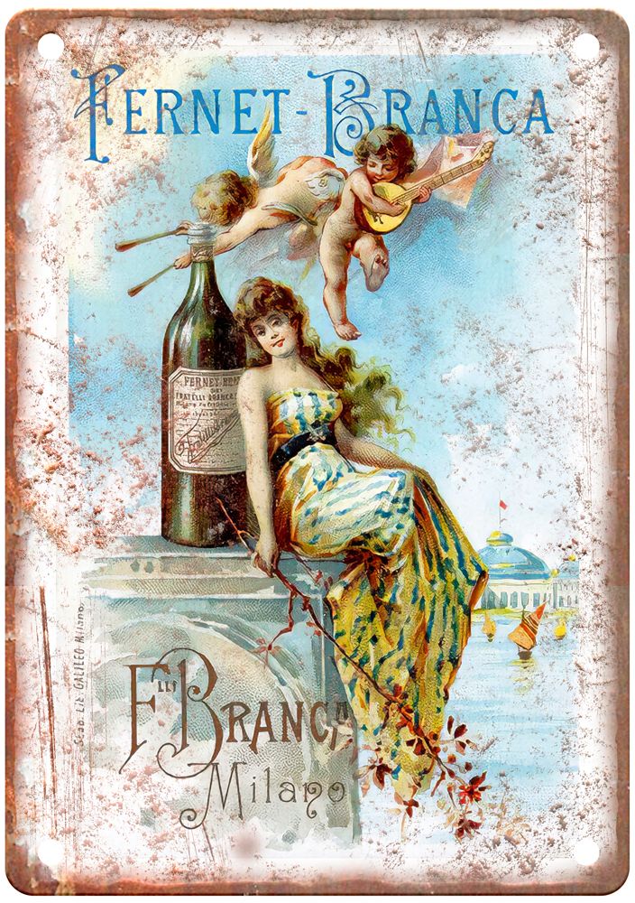 Fernet-Branca, Milano Vintage Liquor Poster Reproduction Metal Sign