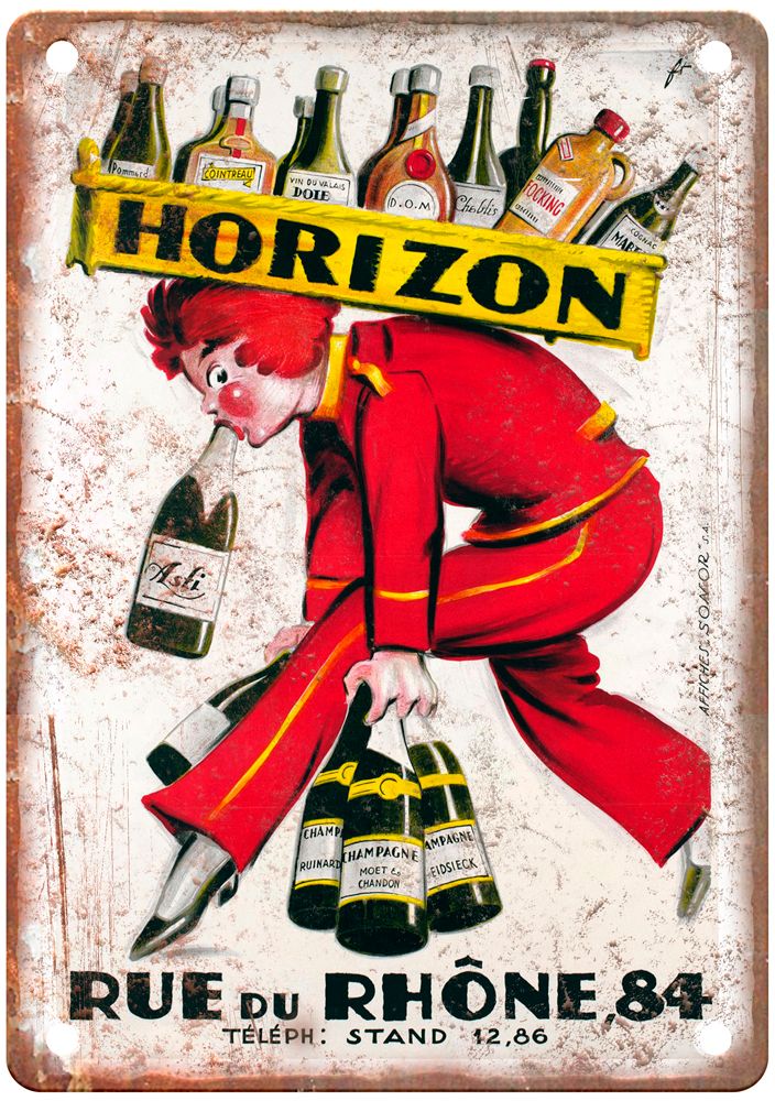 1925 Vintage Liquor Poster Retro Look Reproduction Metal Sign