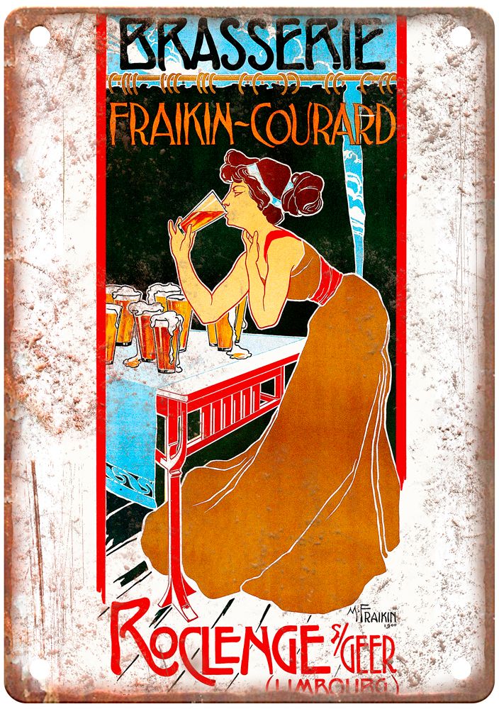 1900 Liquor Poster Retro Look Retro Look Reproduction Metal Sign