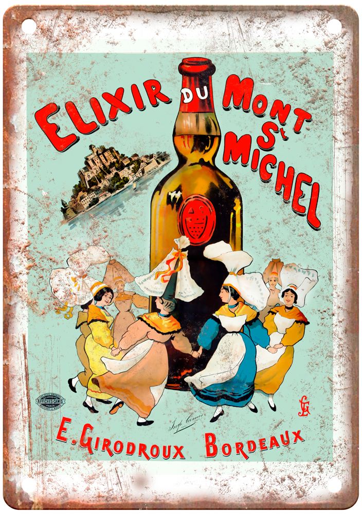 Vintage Liquor Poster Retro Look Reproduction Metal Sign