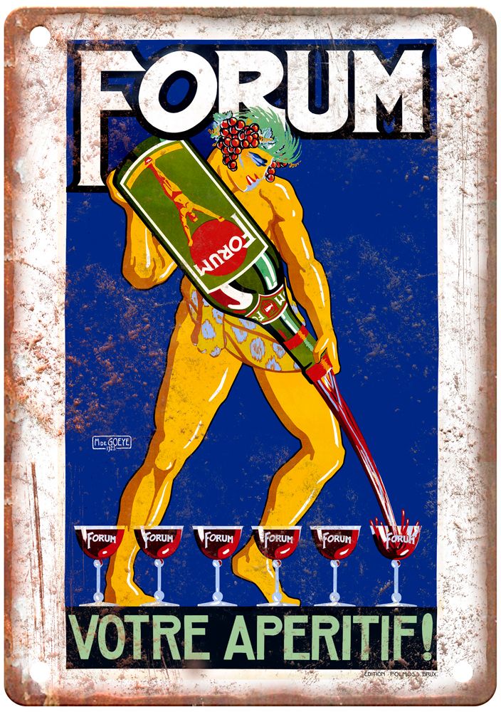 1923 Vintage Liquor Poster Retro Look Reproduction Metal Sign