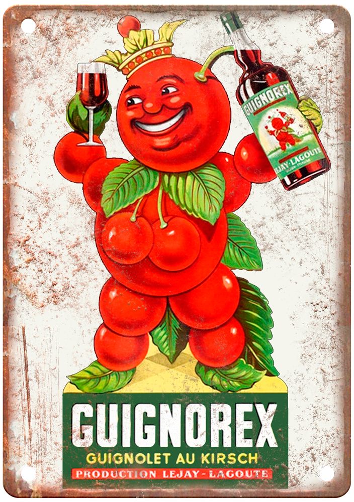 Guignorex, Guignolet au Kirsch Vintage Liquor Poster Reproduction Sign