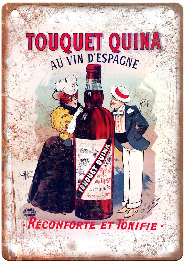 1895 Vintage Liquor Poster Retro Look Reproduction Metal Sign