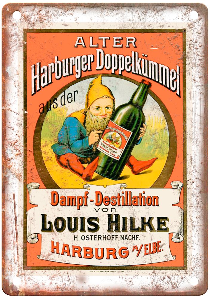 1910 Vintage Liquor Poster Retro Look Reproduction Metal Sign