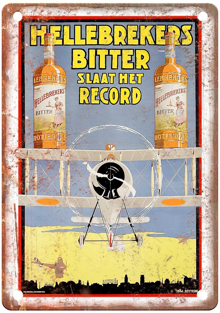 Rotterdam Liquor Poster Retro Look Retro Look Reproduction Metal Sign