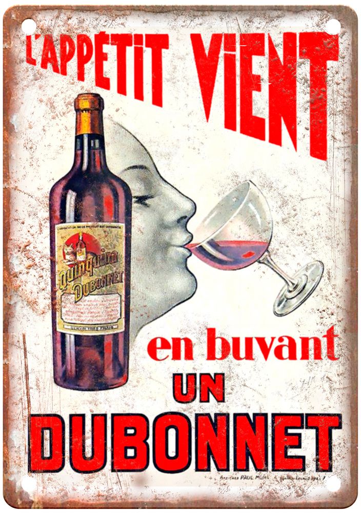 L'Appétit vient en buvant un Dubonnet Liquor Poster Retro Look Sign