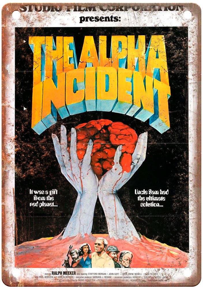 Alpha Incident Vintage Movie Poster Old Retro Look Metal Sign