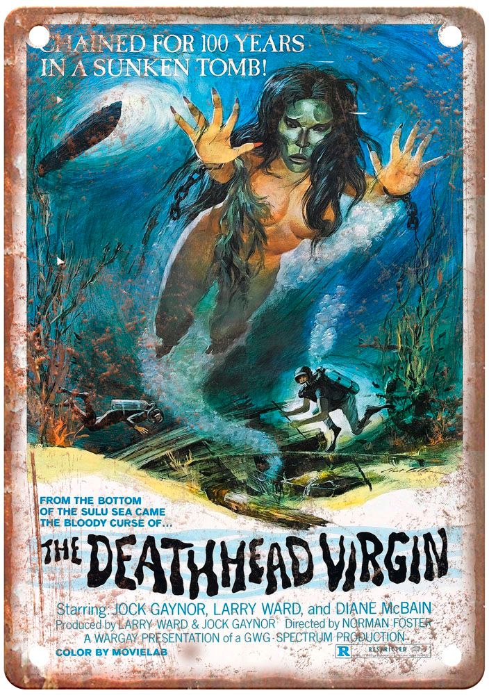 Deathhead Virgin Vintage Movie Poster Old Retro Look Metal Sign