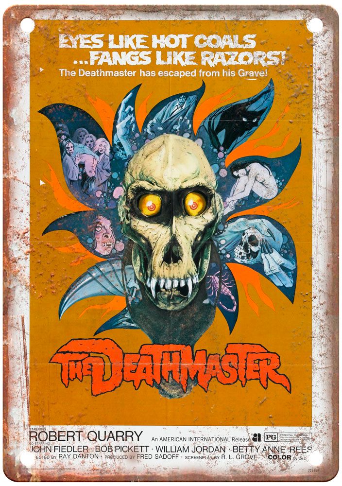 Deathmaster Vintage Movie Poster Old Retro Look Metal Sign