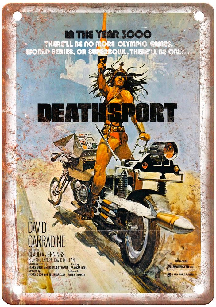 Deathsport Vintage Movie Poster Old Retro Look Metal Sign