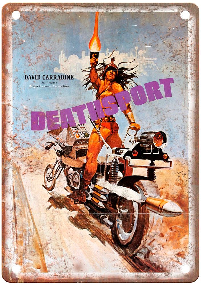 Deathsport Vintage Movie Poster Old Retro Look Metal Sign