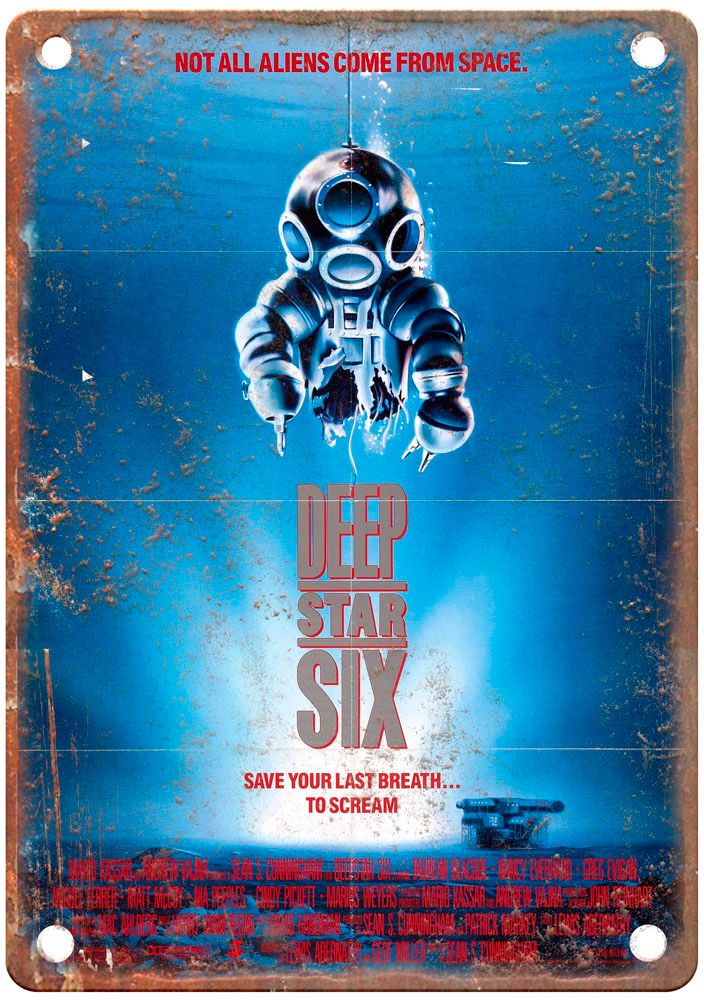 Deep Star Six Vintage Movie Poster Old Retro Look Metal Sign