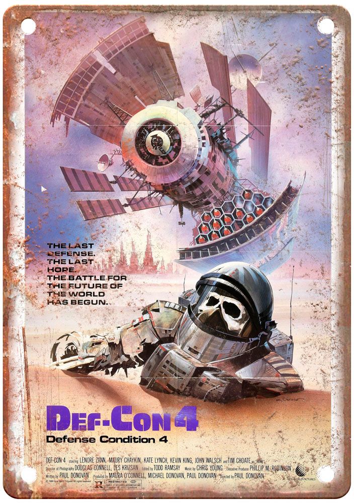 Def Con 4 Vintage Movie Poster Old Retro Look Metal Sign